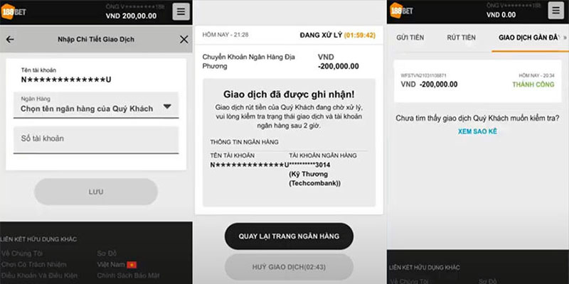Rút Tiền 188BET - 3 Bước Giao Dịch Thành Công Trong 30 Giây Chỉ dẫn cách bắt đầu rút tiền 188BET cho thành viên mới
